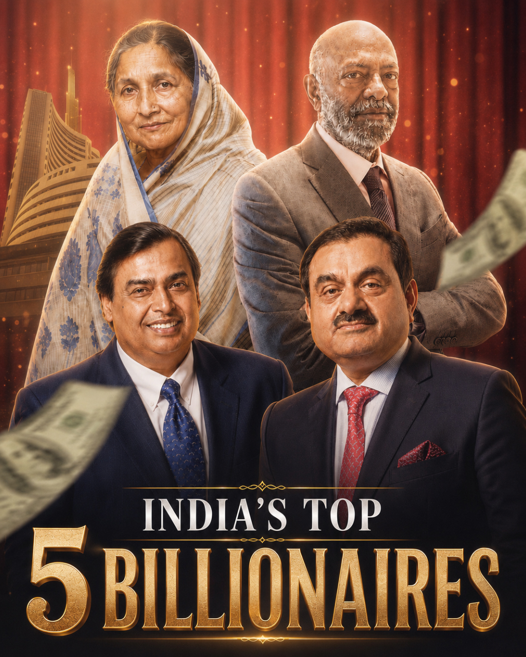 The Billion-Dollar Club: India’s 5 Wealthiest Business Leaders